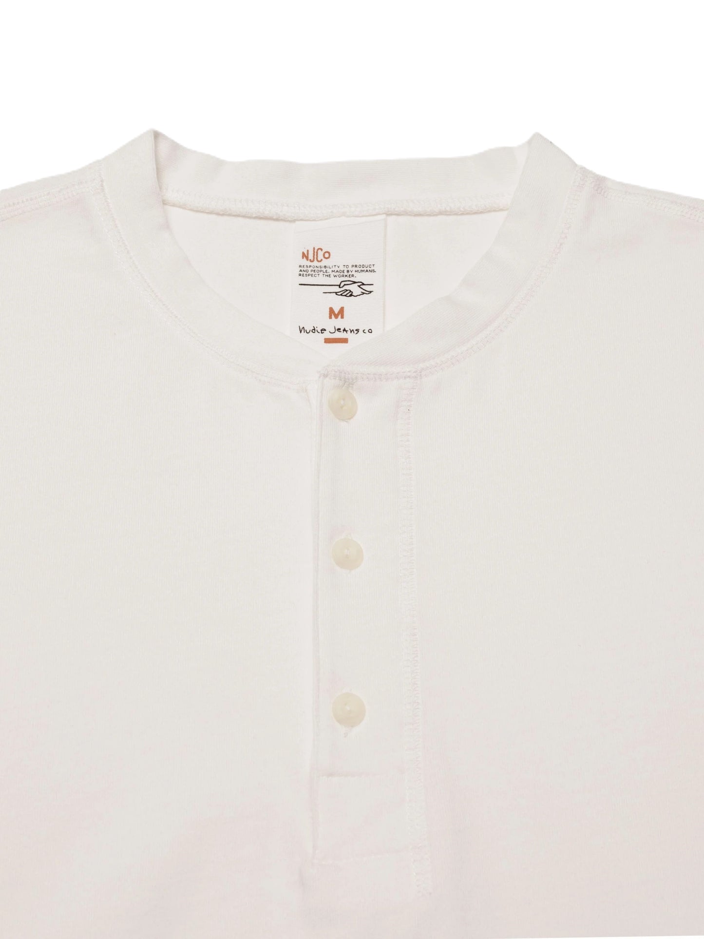 Nudie Jeans SS Henley T-Shirt Ecru