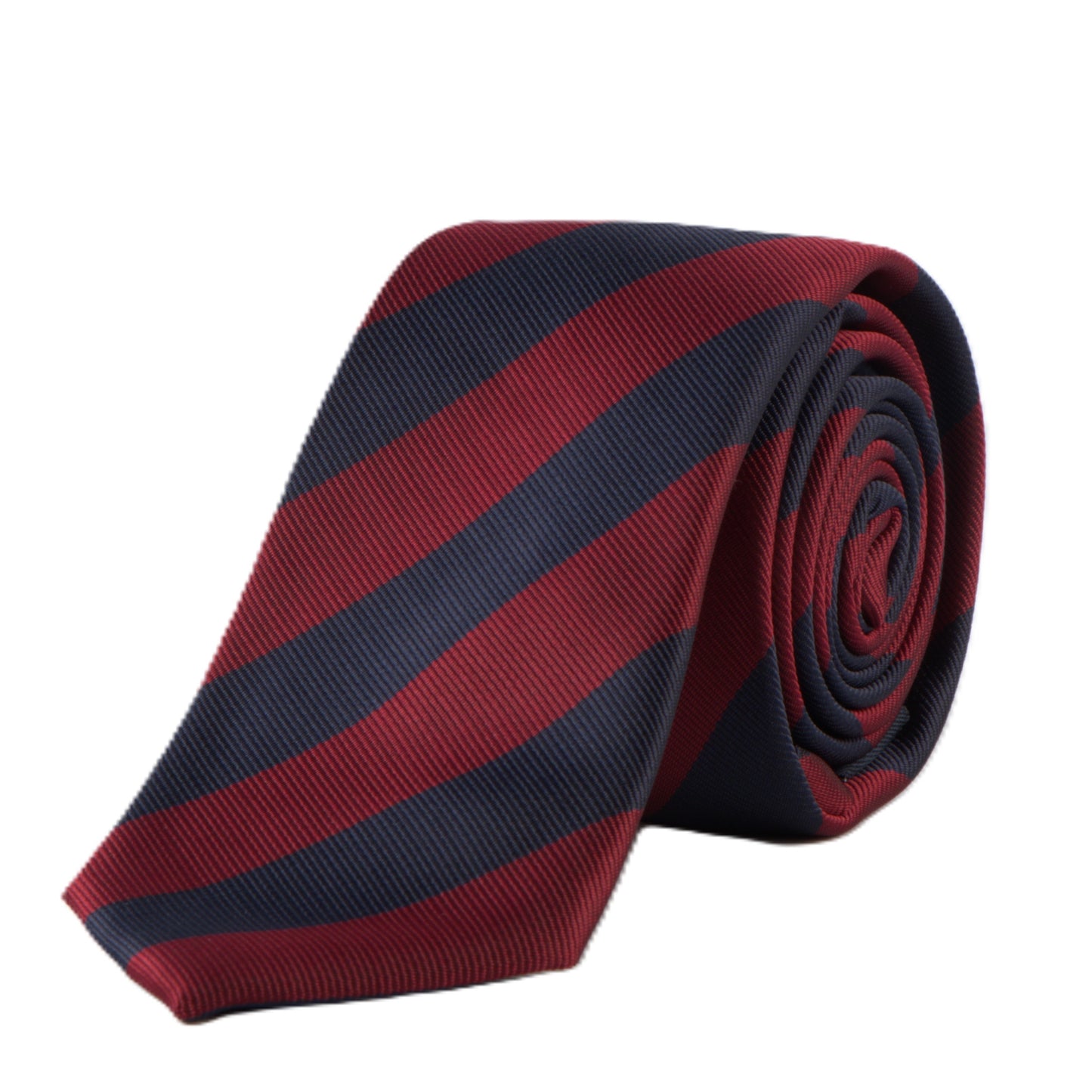 Otaa Burgundy/Navy Stripes Skinny Tie