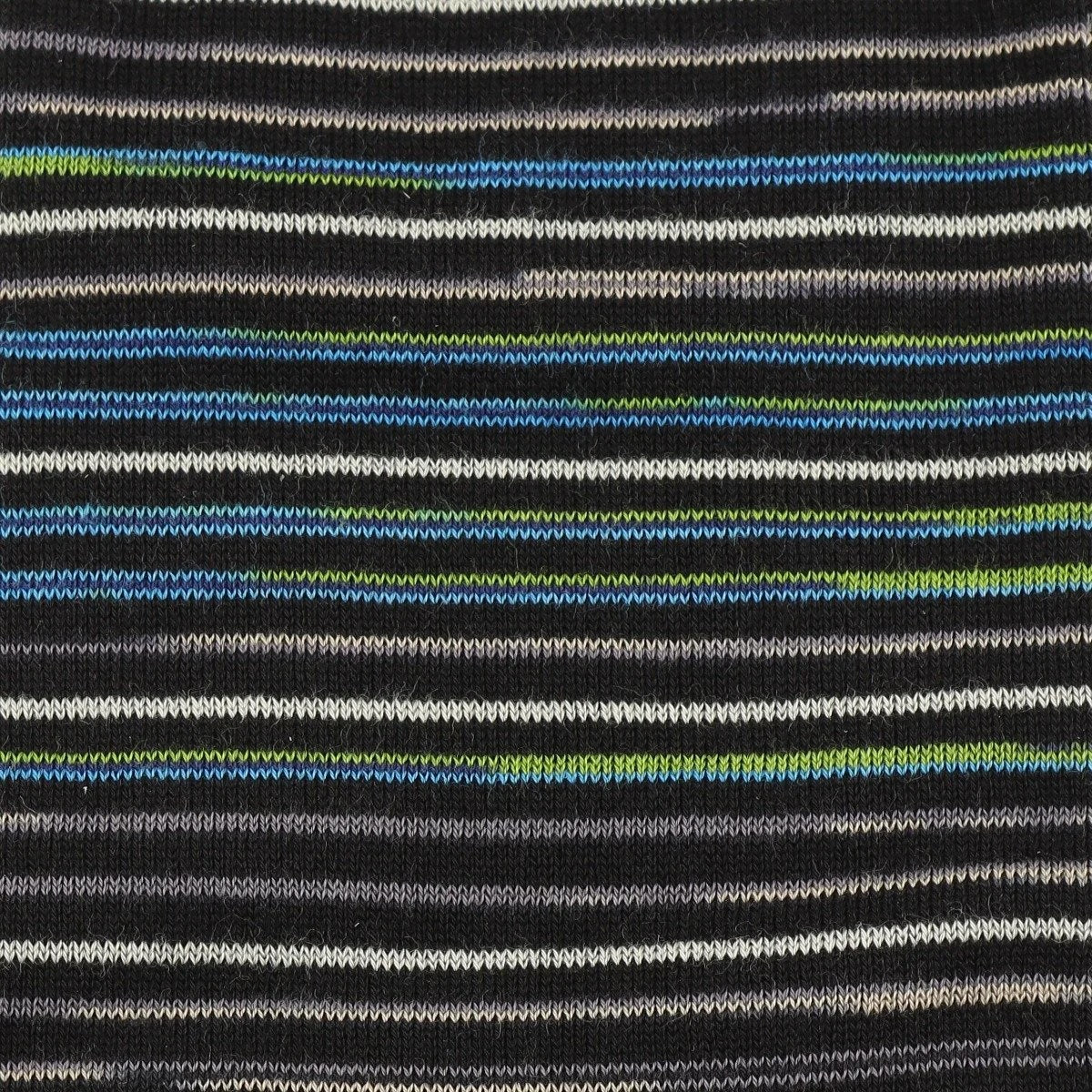 Pantherella Atolla Multi Stripe Sock Black/Lime/Steel