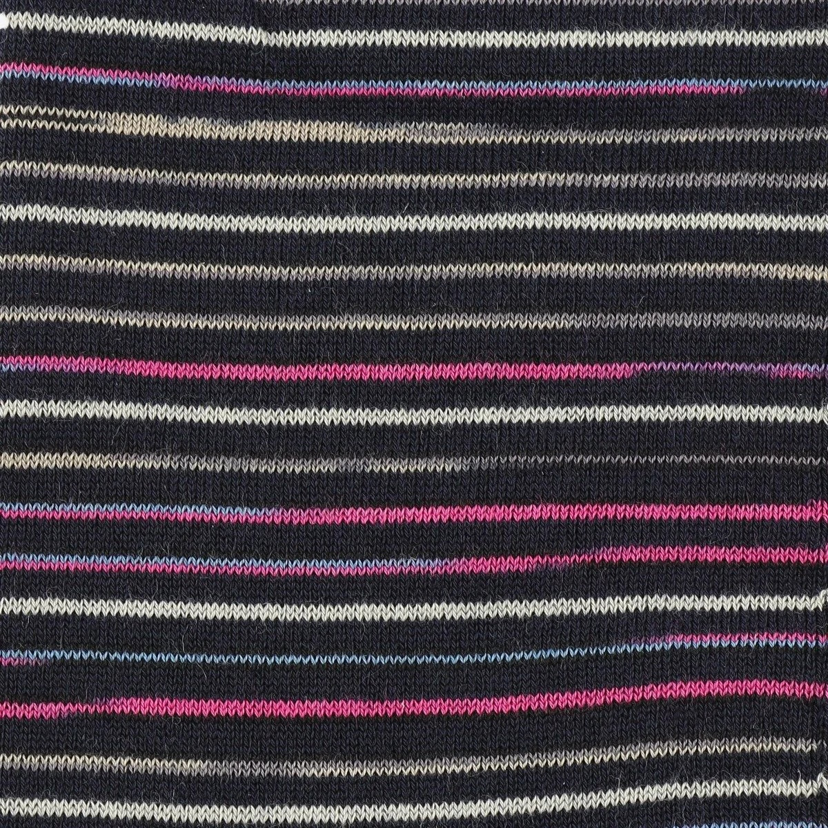 Pantherella Atolla Multi Stripe Sock Navy/Steel/Fuch