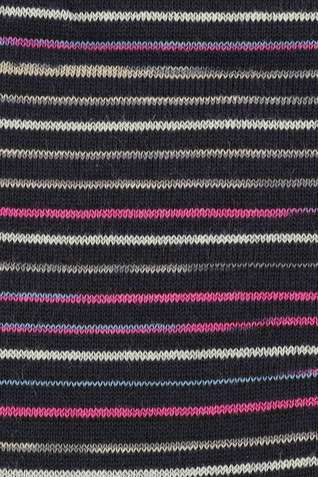 Pantherella Atolla Multi Stripe Sock Navy/Steel/Fuch