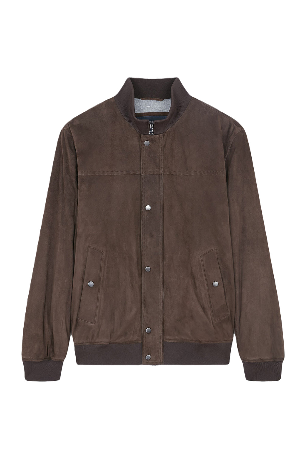Paul & Shark Aqualeather Suede Bomber Chocolate