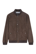 Paul & Shark Aqualeather Suede Bomber Chocolate