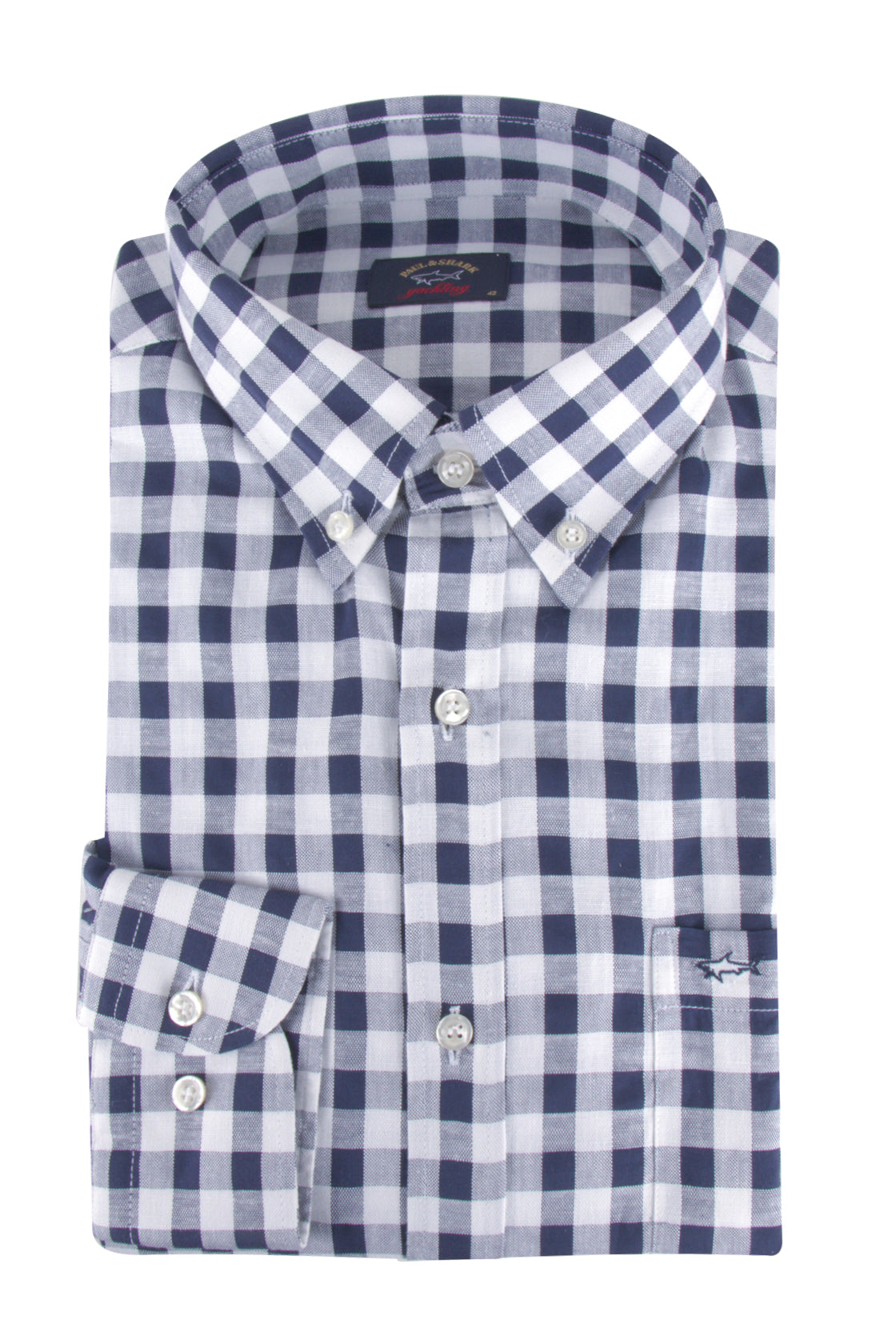 Paul & Shark Big Check LS Shirt Navy