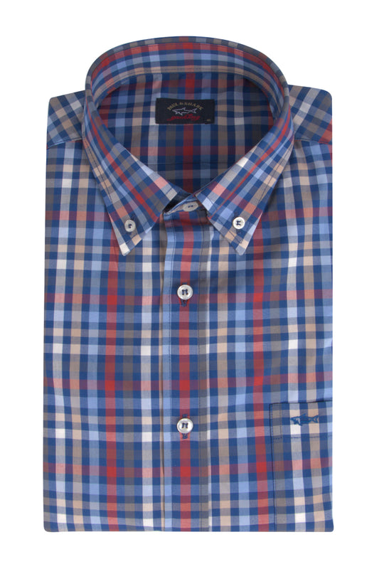 Paul & Shark Cotton Poplin LS Shirt Check