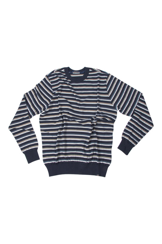 Paul & Shark Pima Cotton Riviera LS Crew Neck Stripe