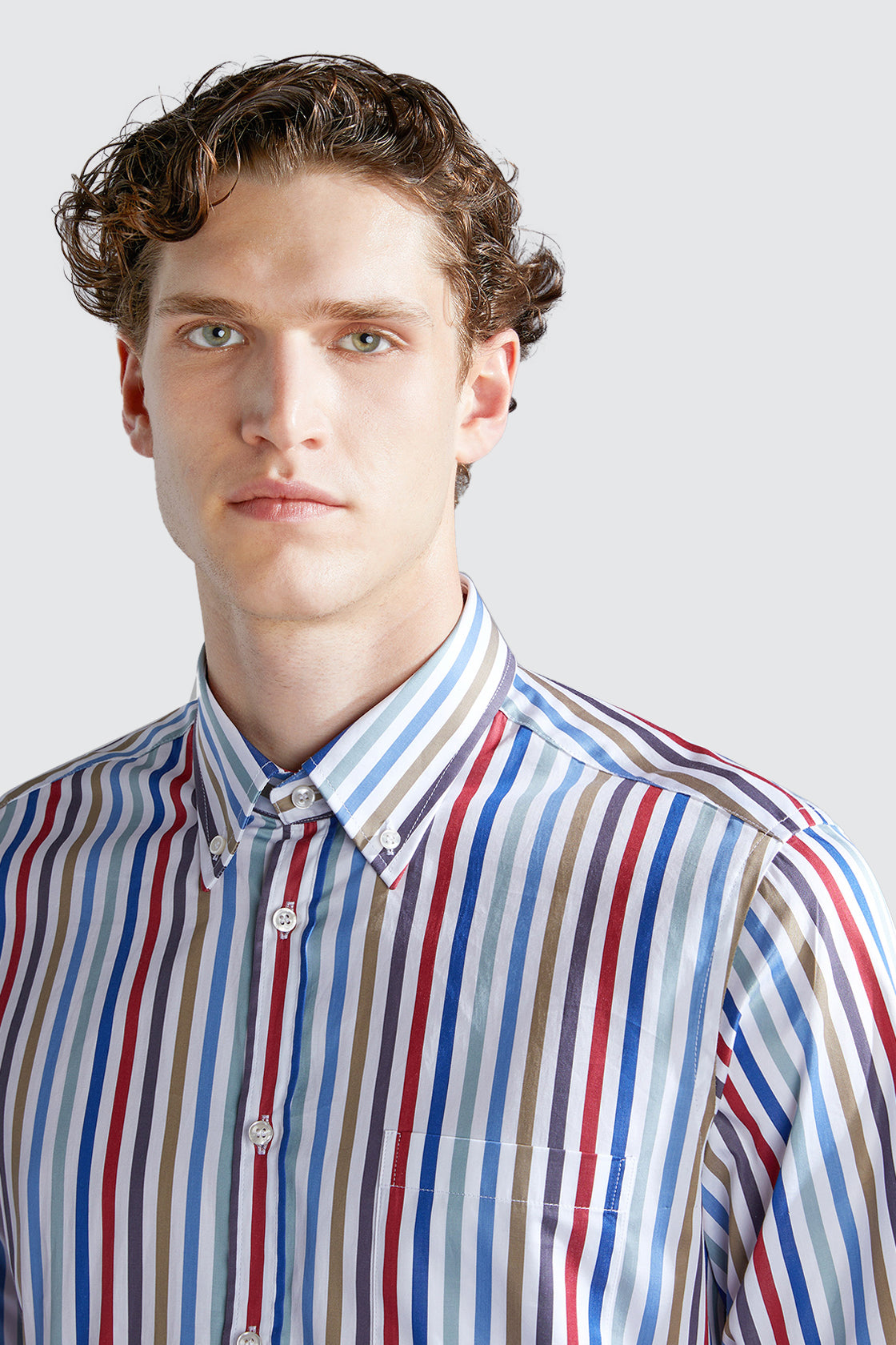 Paul & Shark Supima Cotton Shirt Red/Blue