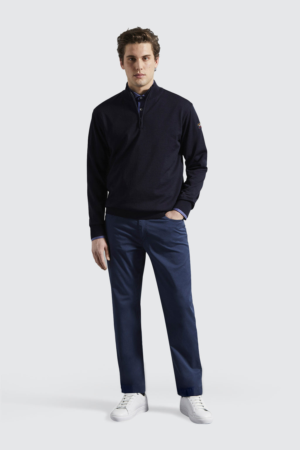 Paul & Shark Wool 1/2 Zip Sweater Navy