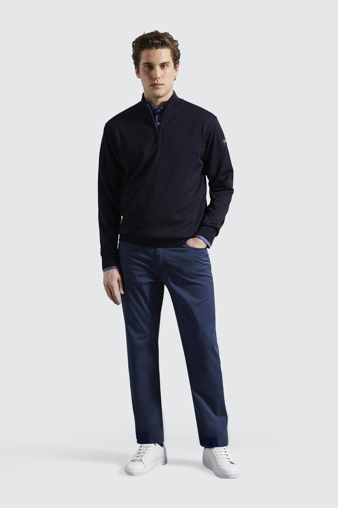 Paul & Shark Wool 1/2 Zip Sweater Navy