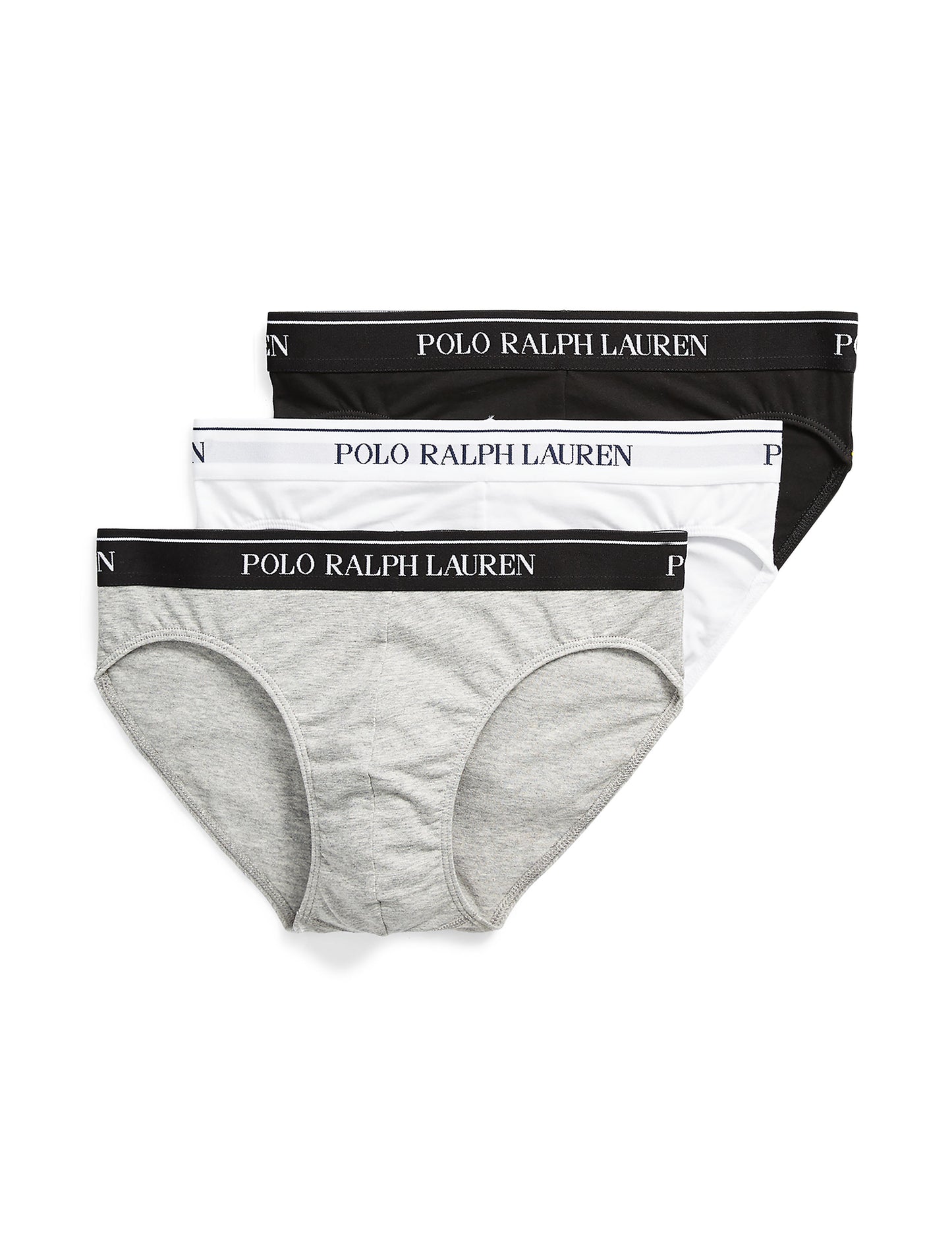 Polo Ralph Lauren Cotton Brief 3pk White/Black/Heather