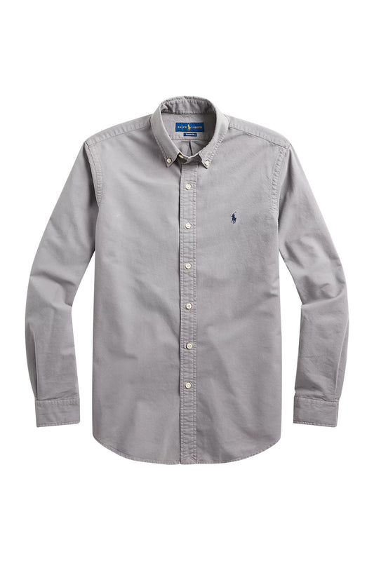 Polo Ralph Lauren Long Sleeve Stretch Oxford Shirt Grey