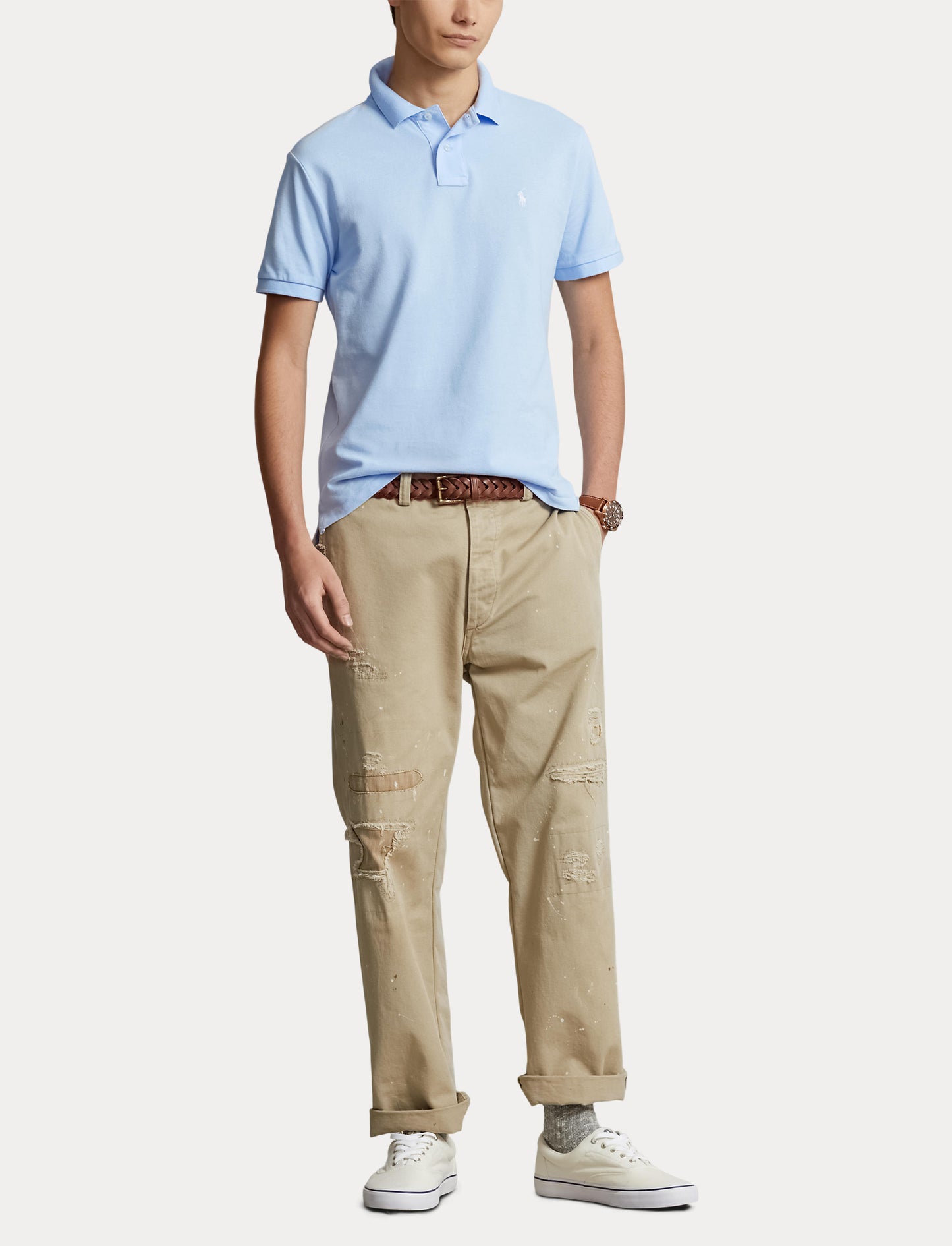 Polo Ralph Lauren Slim Fit Mesh Polo Elite Blue