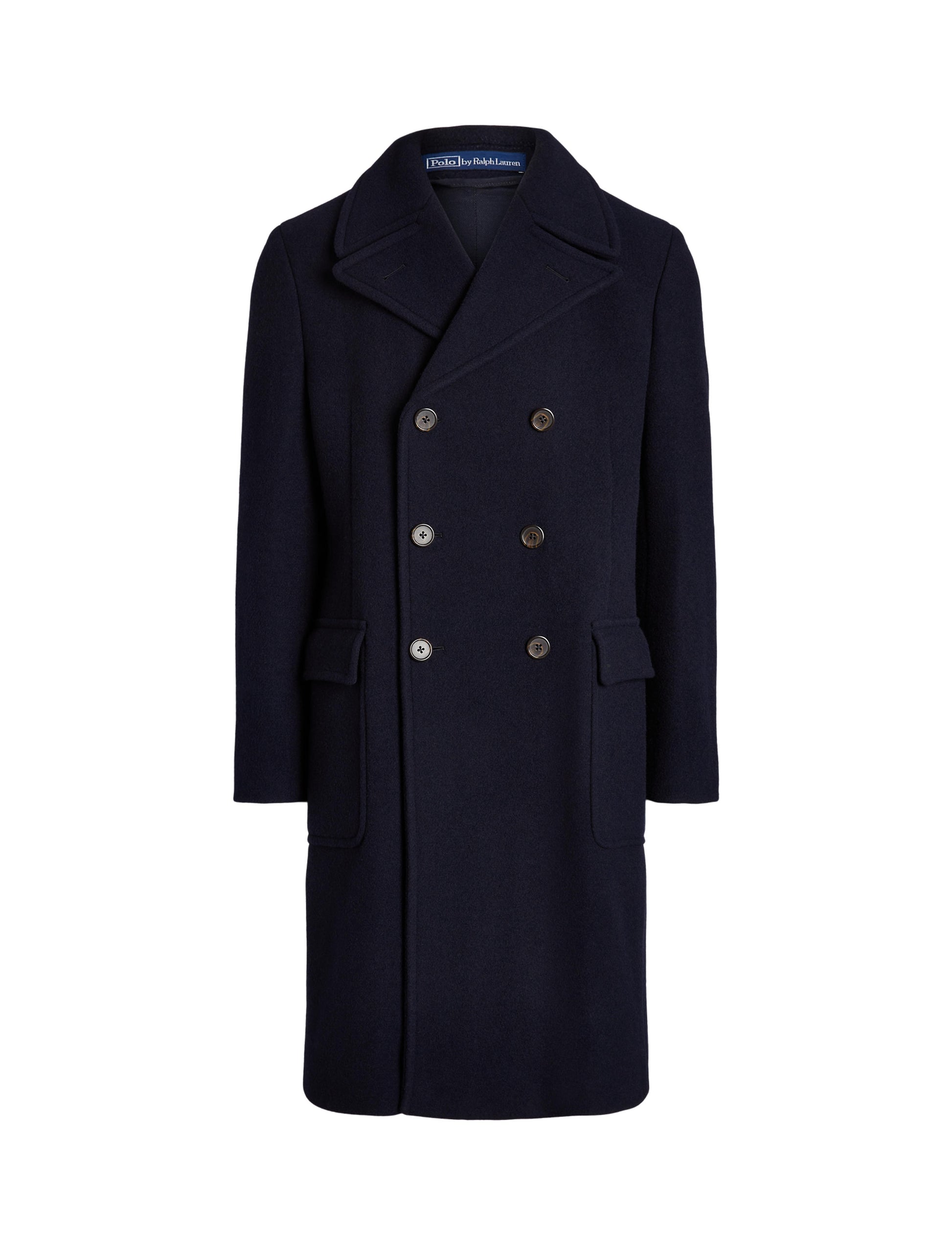 Polo Ralph Lauren Soft Wool Blend Topcoat Navy –