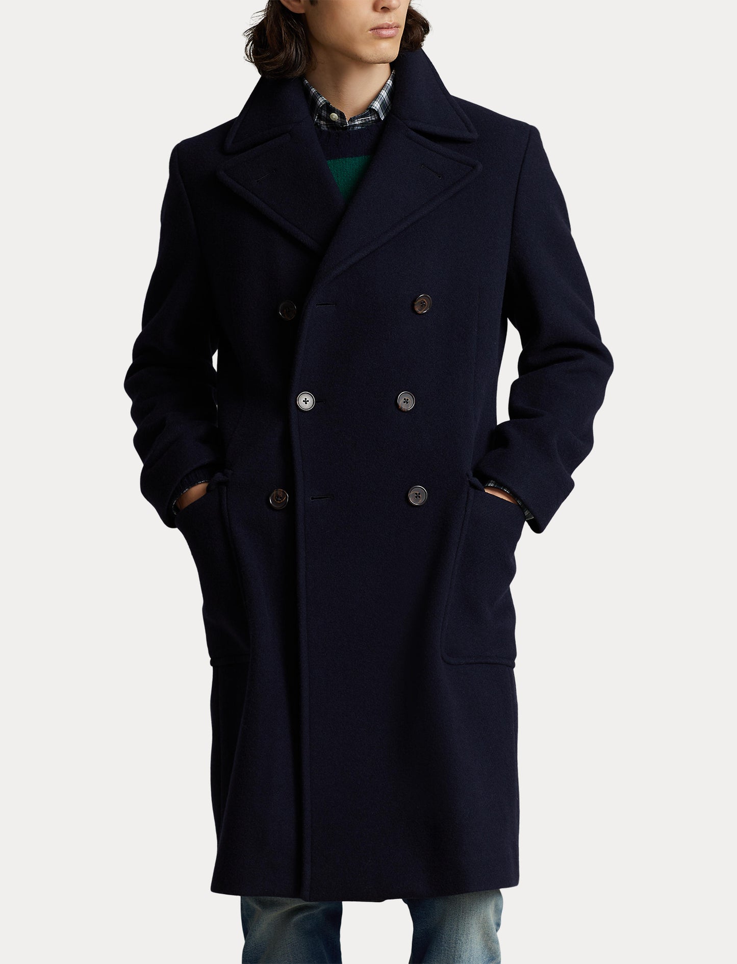 Polo Ralph Lauren Soft Wool Blend Topcoat Navy