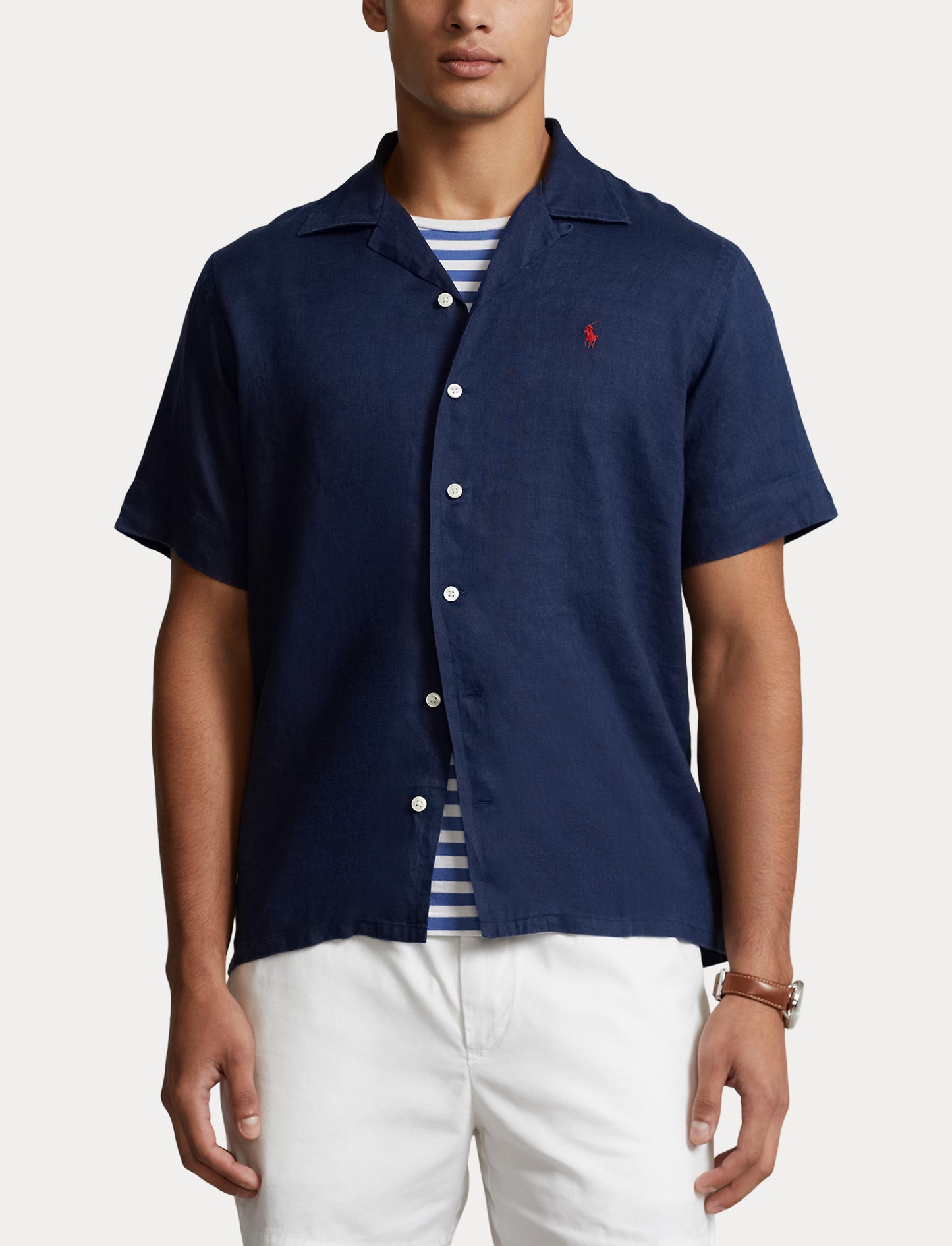 Polo Ralph Lauren SS Linen Sport Shirt Newport Navy
