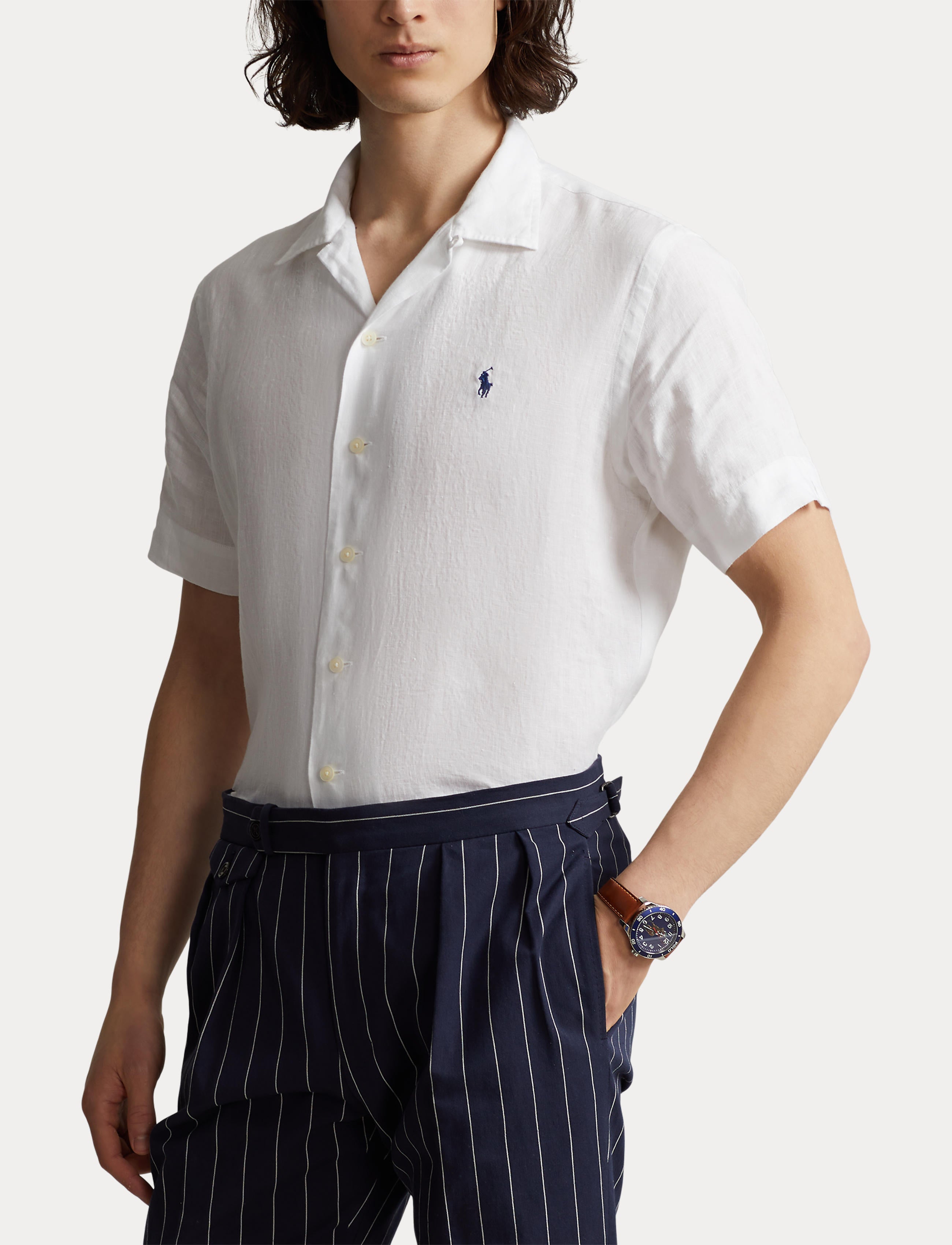 Polo Ralph Lauren SS Linen Sport Shirt White – routleys.com.au