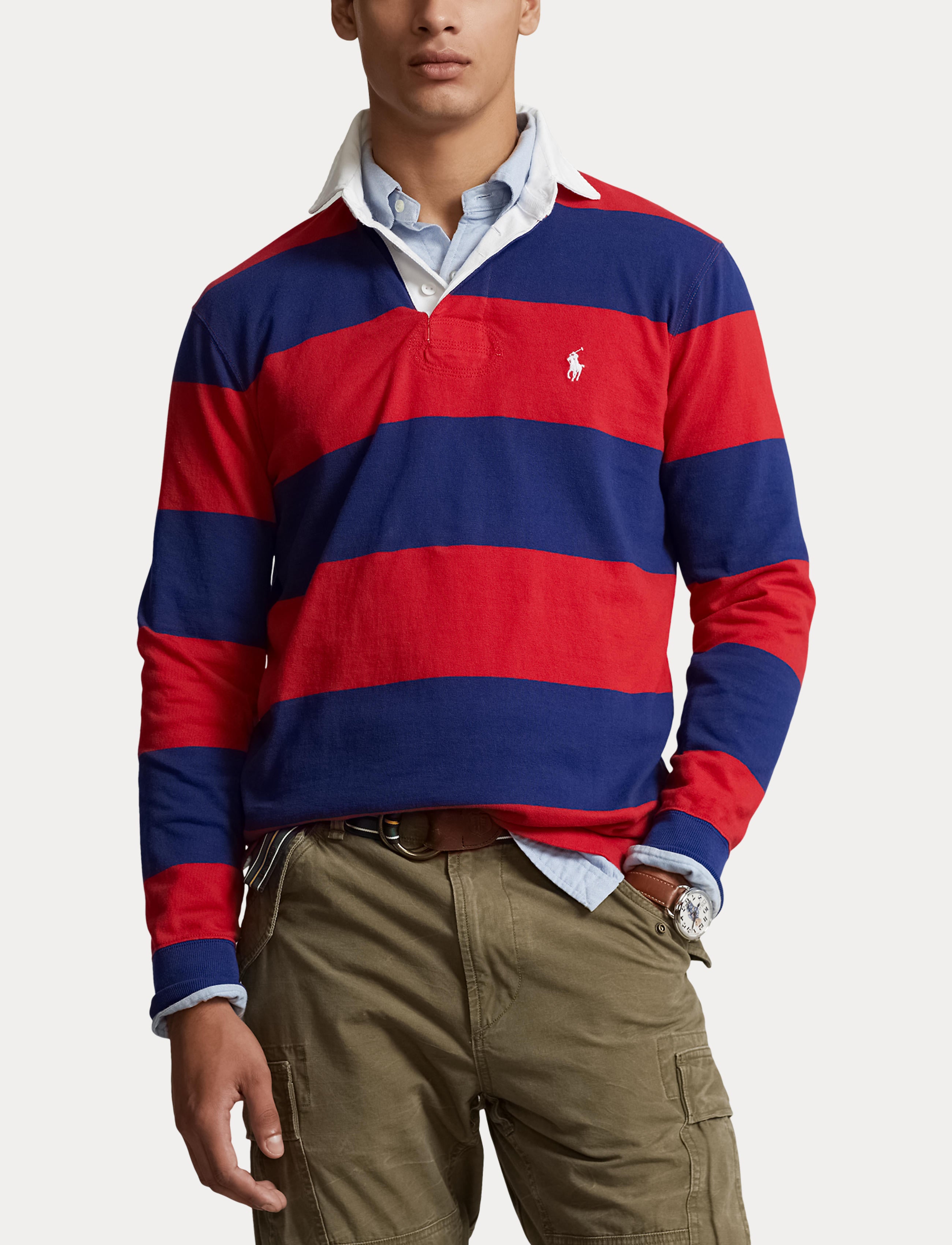 Polo Ralph Lauren YD Jersey Rugby Top Red/Royal – routleys.com.au