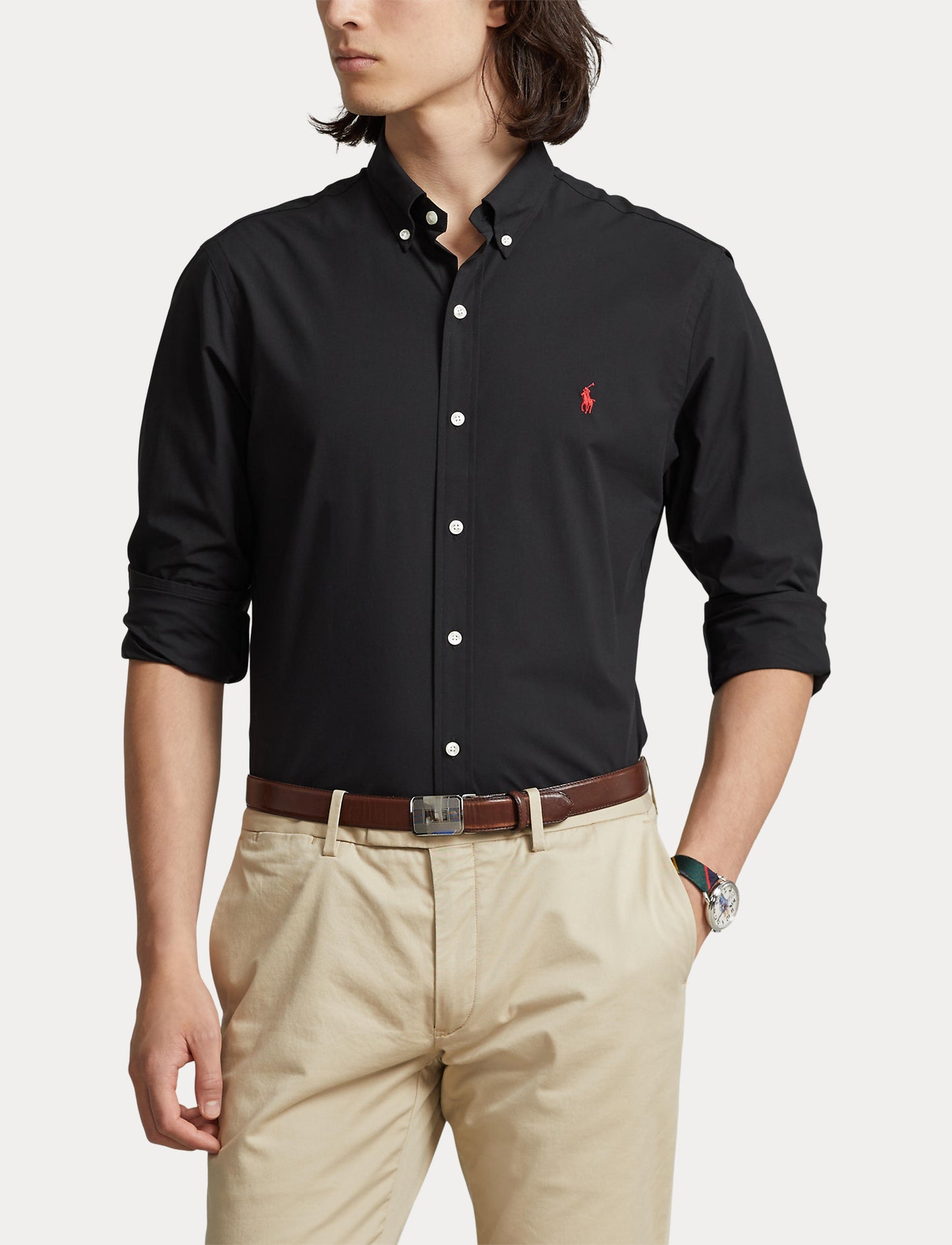 Ralph Lauren Custom Fit Poplin Shirt Black