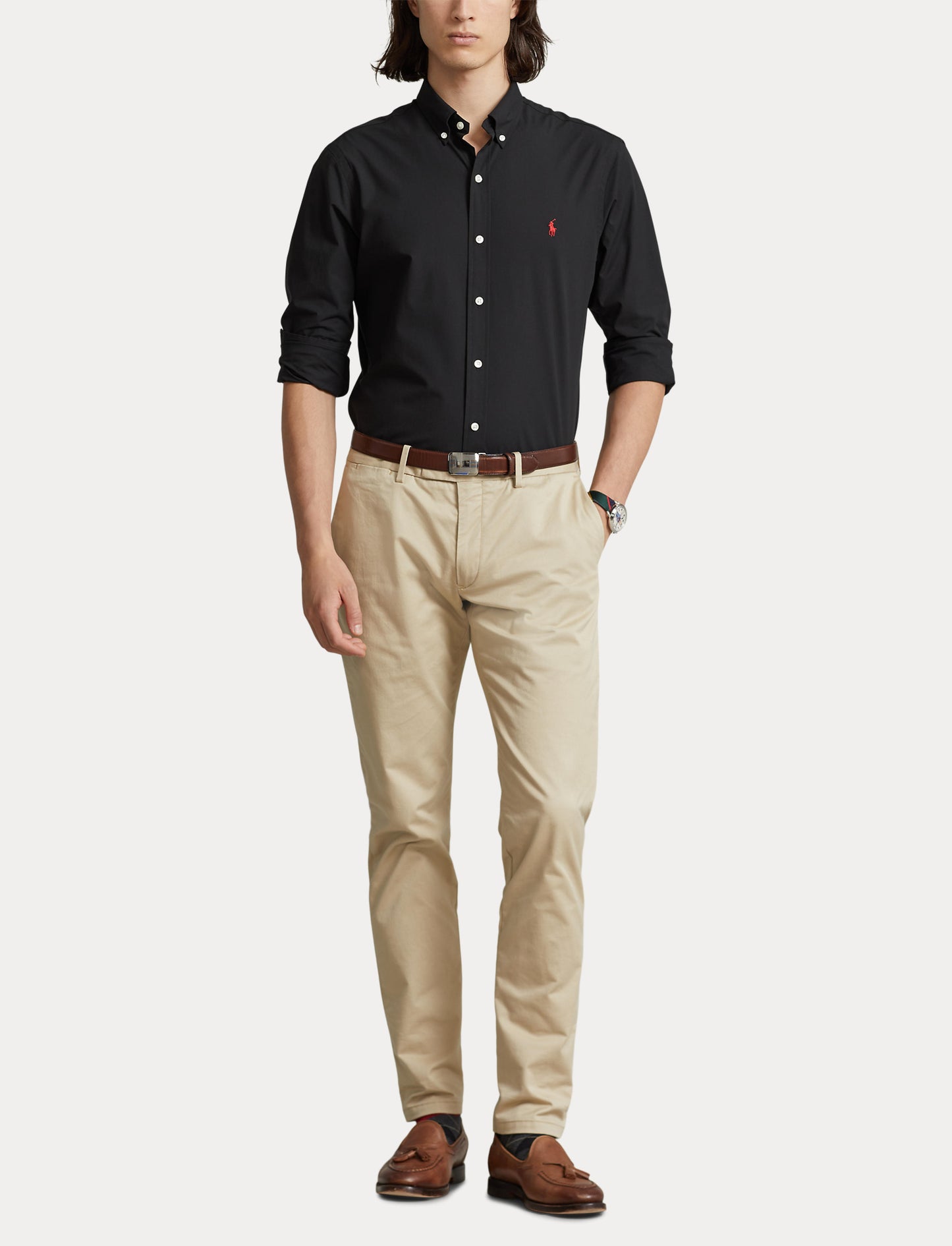 Ralph Lauren Custom Fit Poplin Shirt Black