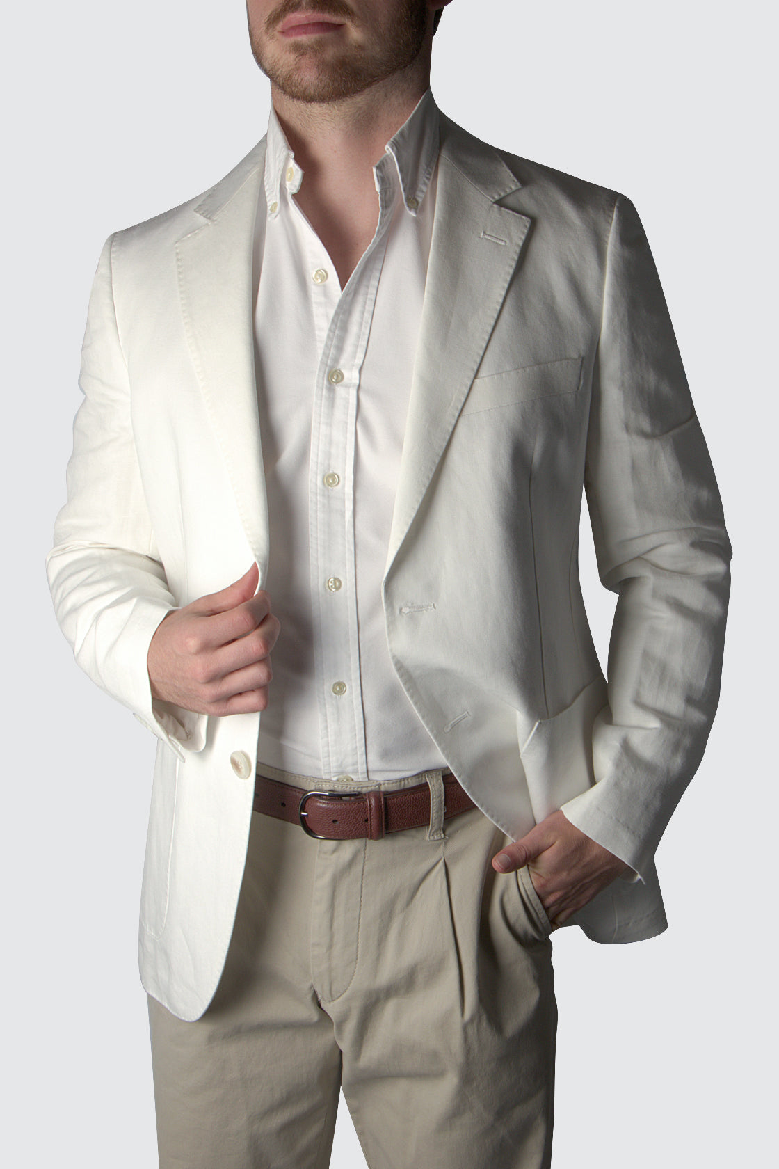 Rembrandt Malta Linen Cotton Jacket White