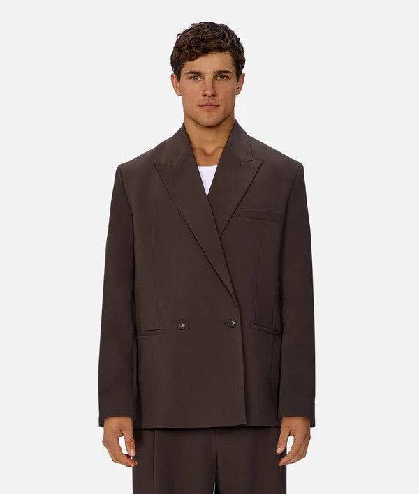 Industrie The Light Weight Lusso Blazer Dark Aubergine