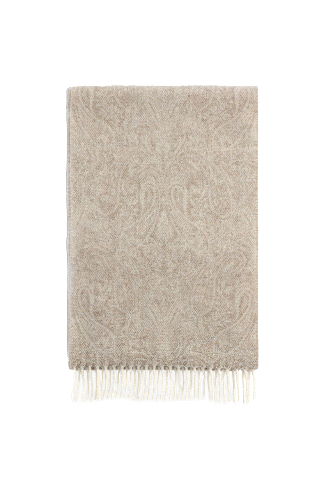 NN.07 9014 Wool Scarf Two Ecru Print