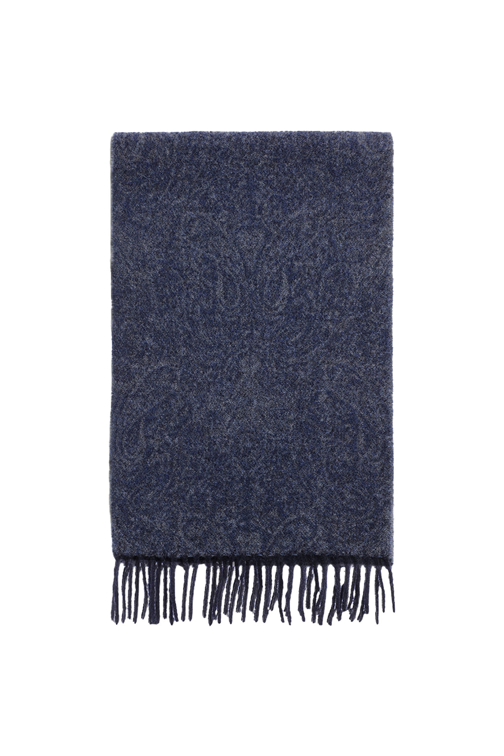 NN.07 9014 Wool Scarf Two Navy Print