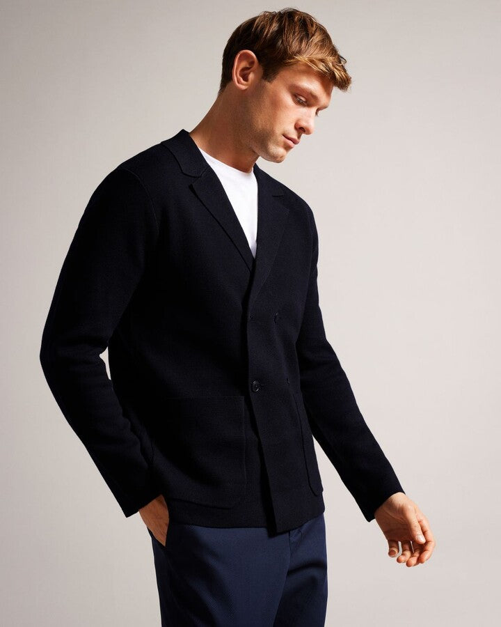 Ted Baker Sheaf Milano Stitch Blazer Navy