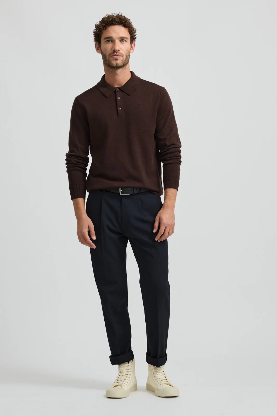 Toorallie Fine Knit Polo Cacao