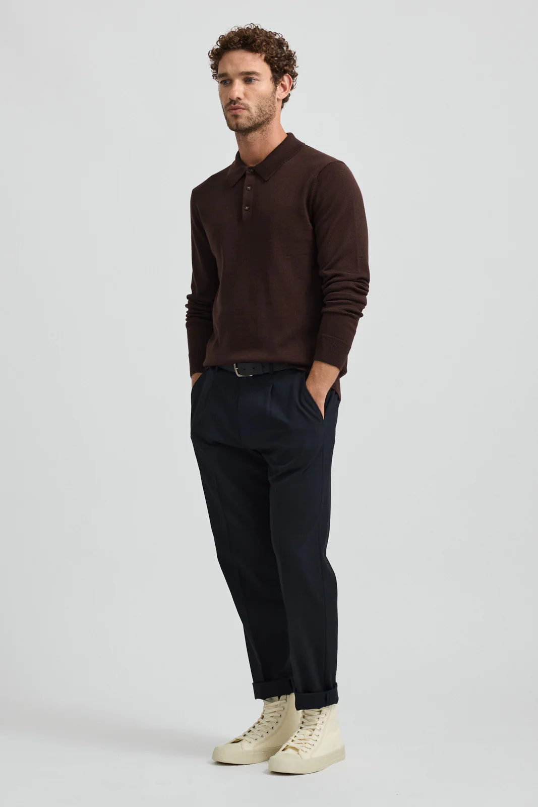 Toorallie Fine Knit Polo Cacao