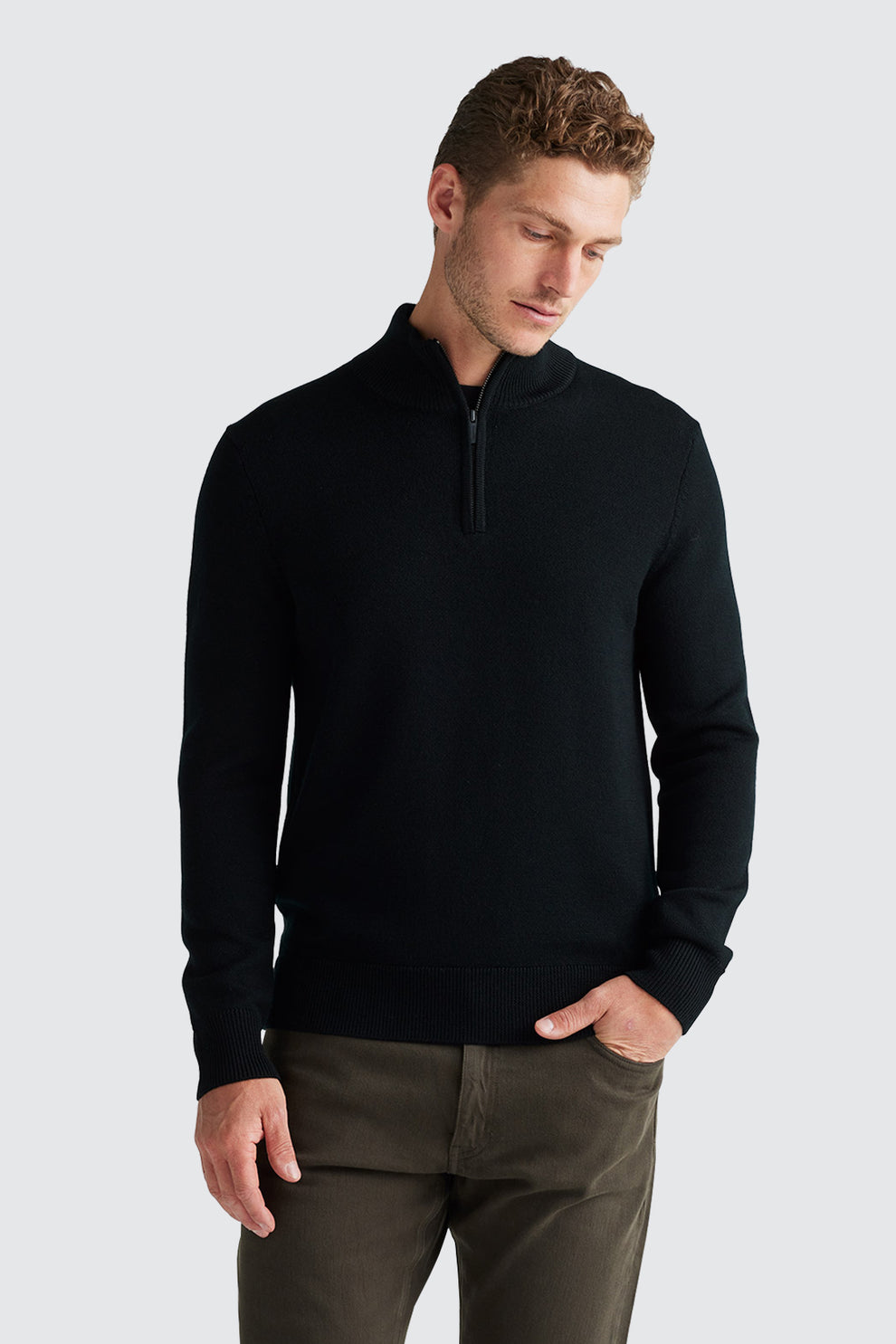 Toorallie Half Zip Jumper Black – routleys.com.au