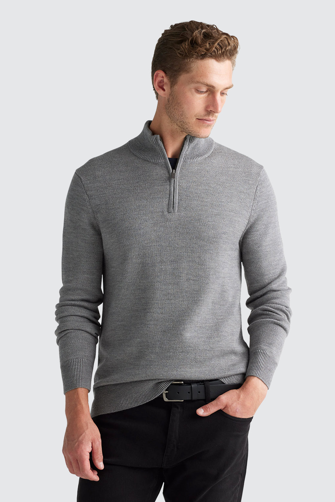 Gray on sale half zip