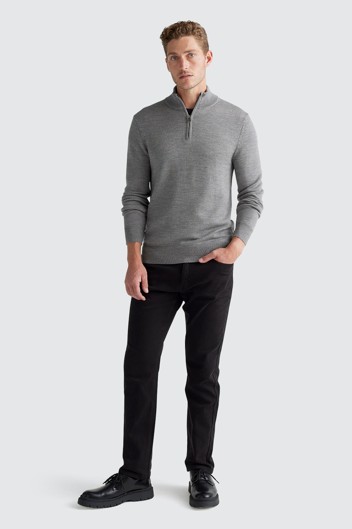 Half zip grey on sale jumper