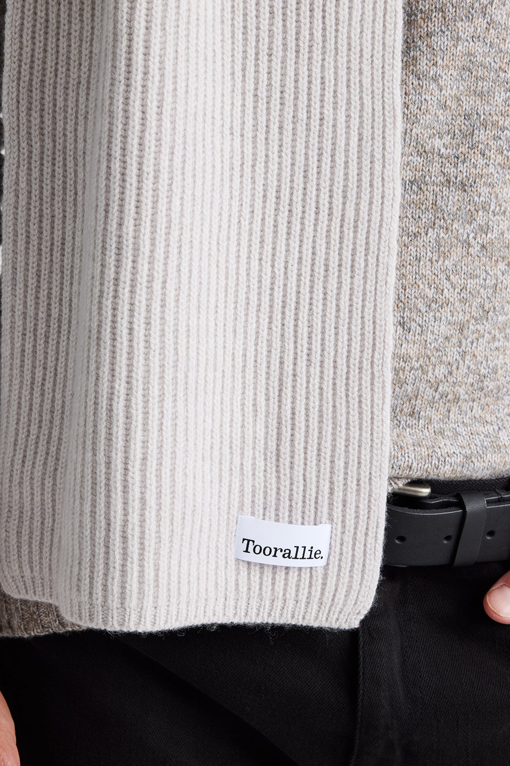 Toorallie Heavy Gauge Rib Scarf Natural