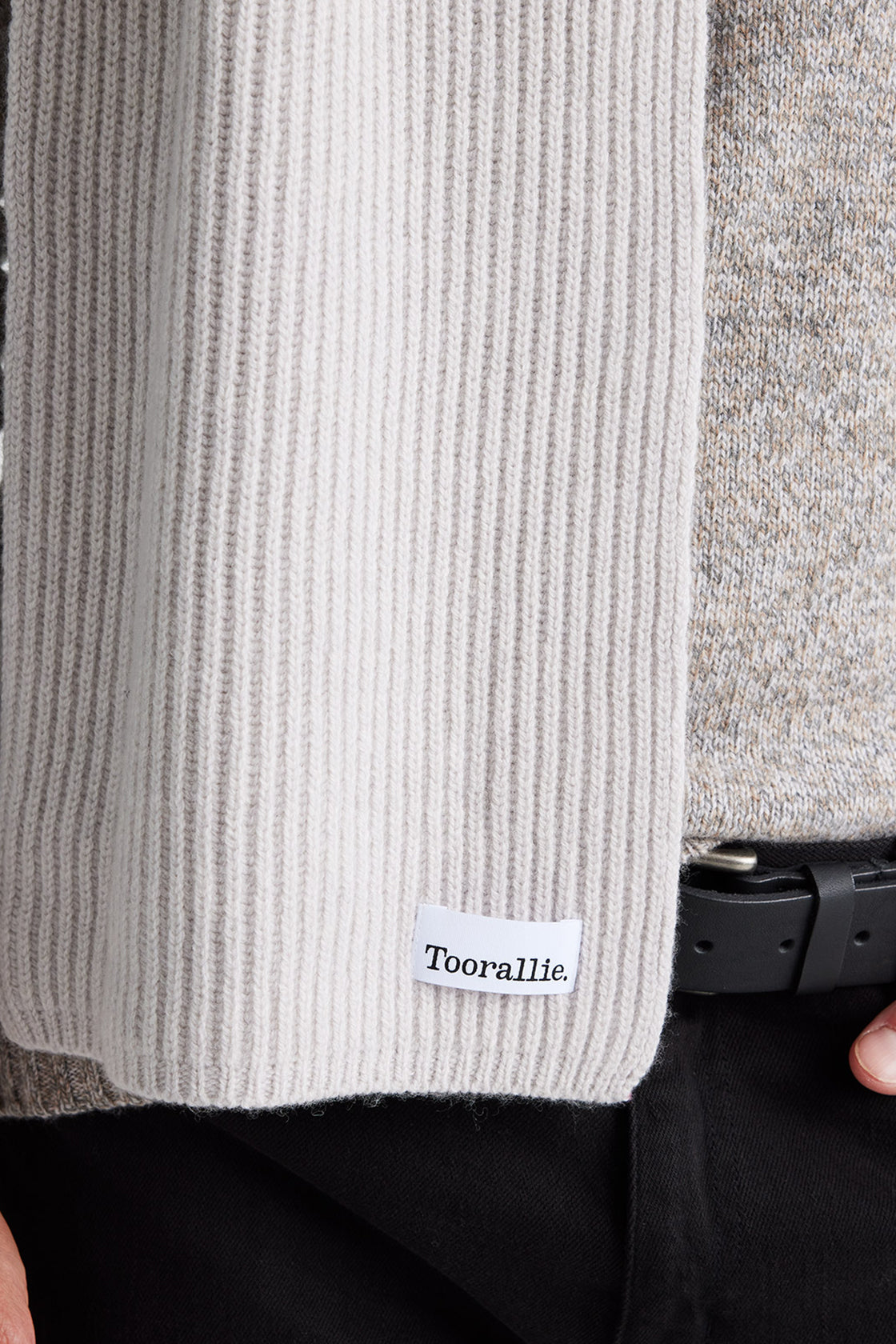 Toorallie Heavy Gauge Rib Scarf Natural