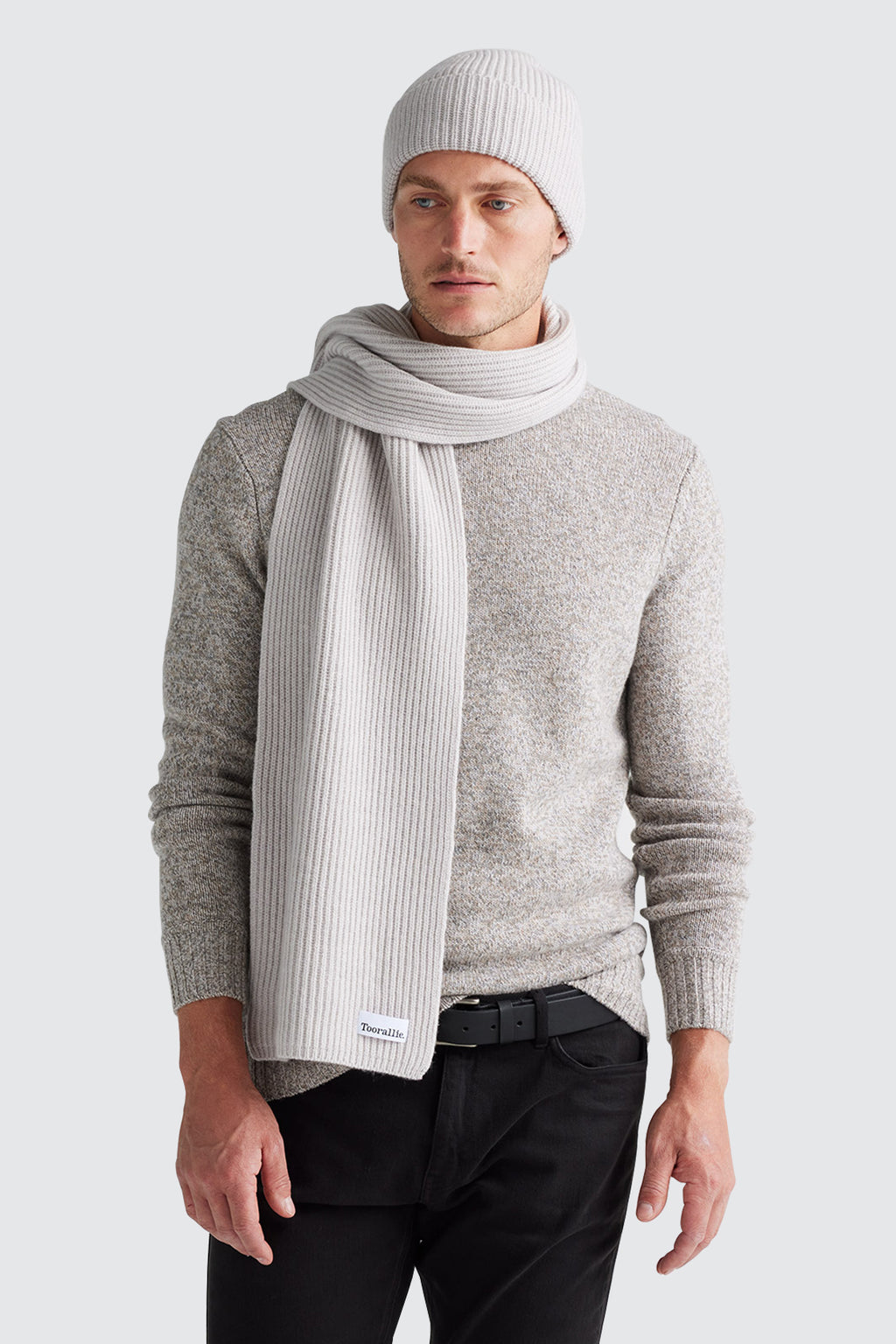 Toorallie Heavy Gauge Rib Scarf Natural