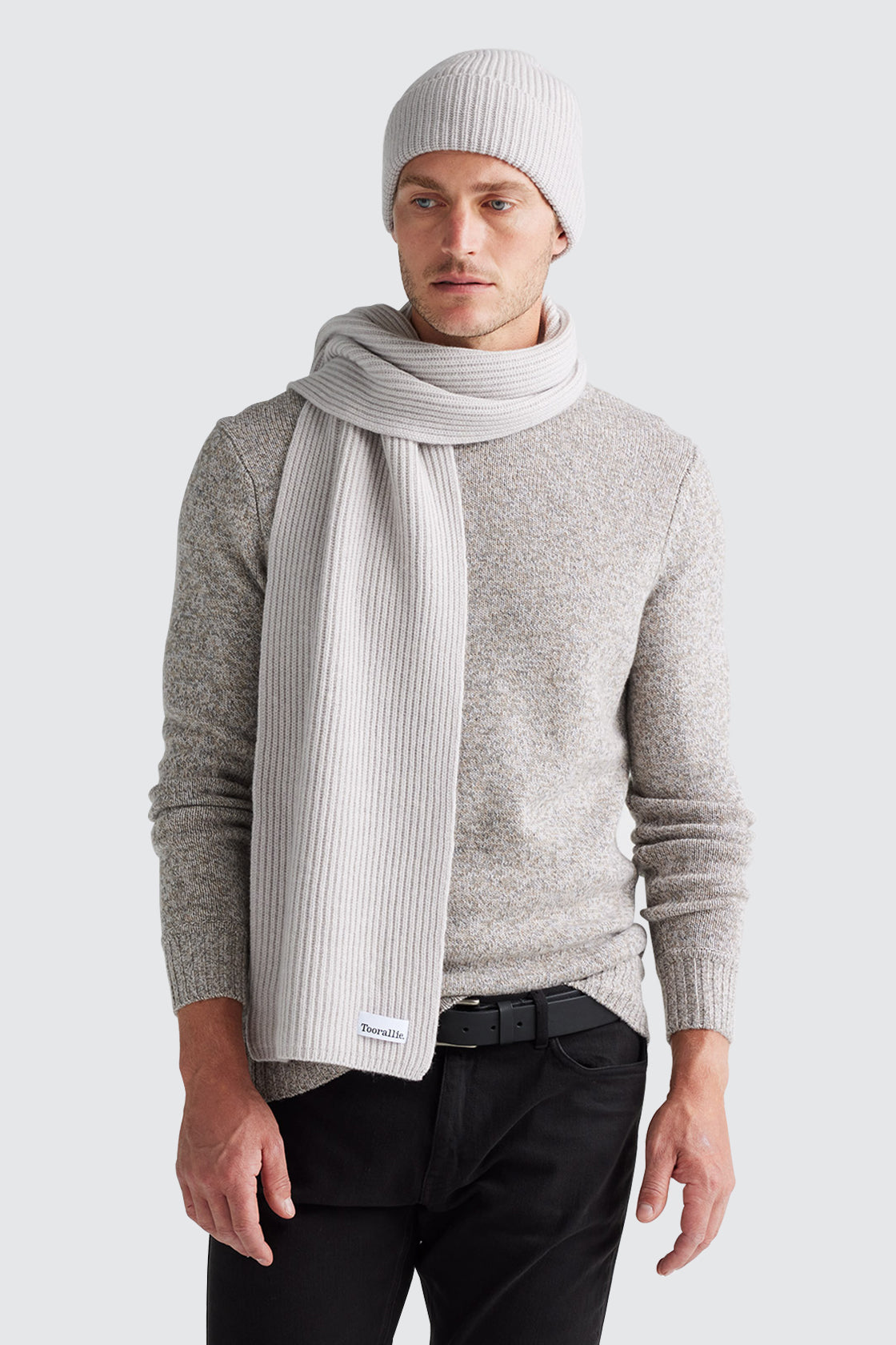 Toorallie Heavy Gauge Rib Scarf Natural