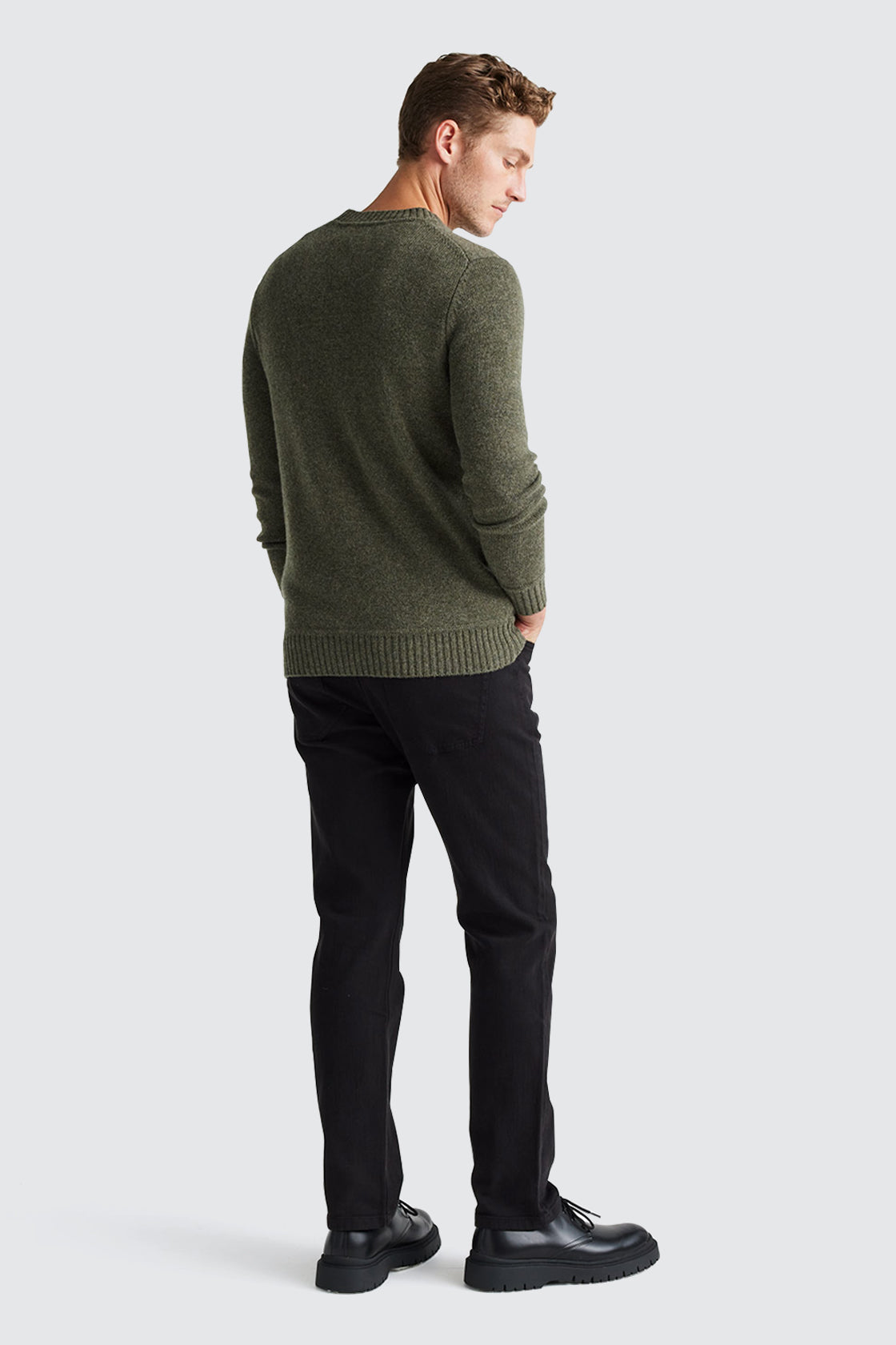 Toorallie Lambswool Jumper Olive