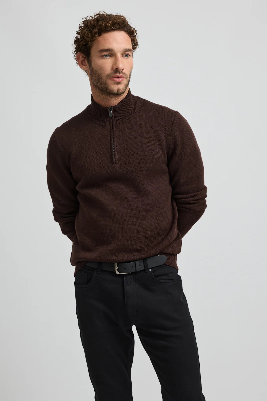 Toorallie Trademark Half Zip Pullover Cacao