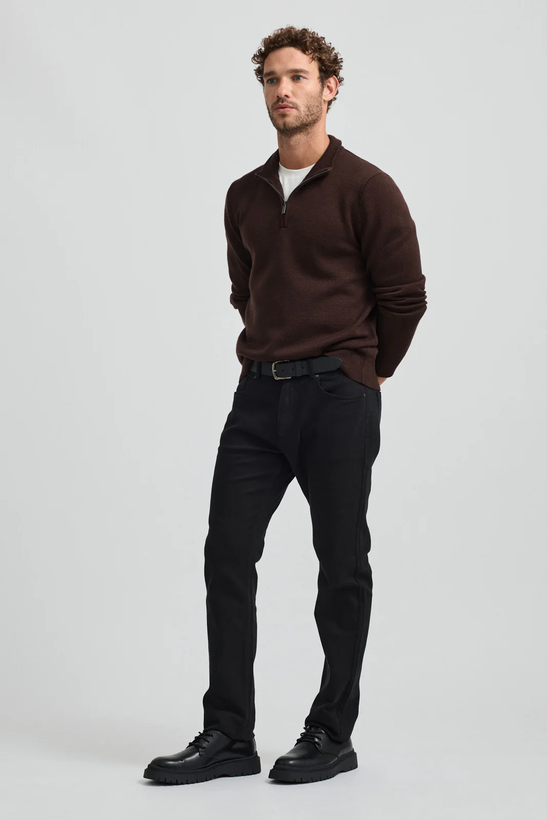 Toorallie Trademark Half Zip Pullover Cacao