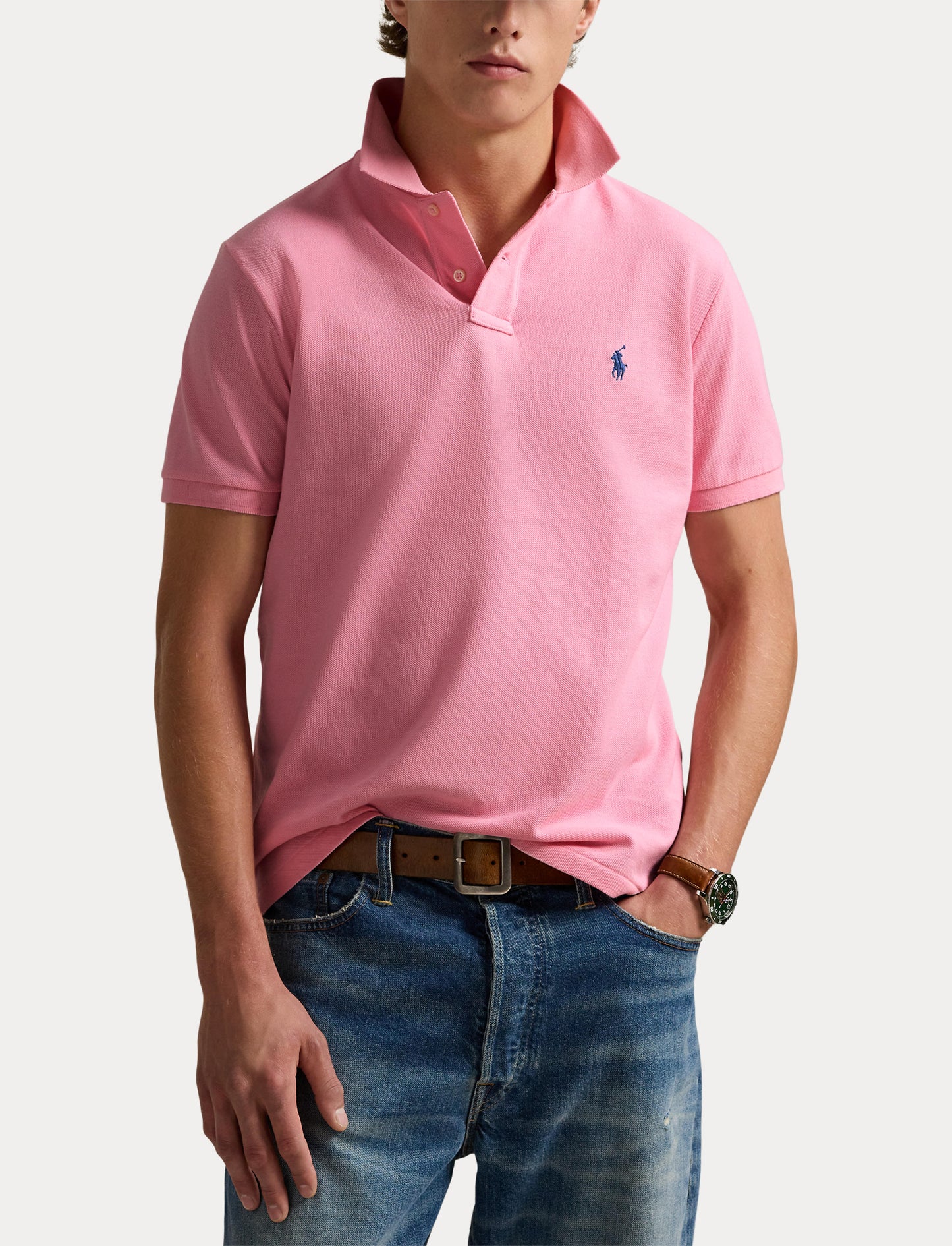 Polo Ralph Lauren Iconic Mesh Polo Shirt Pink