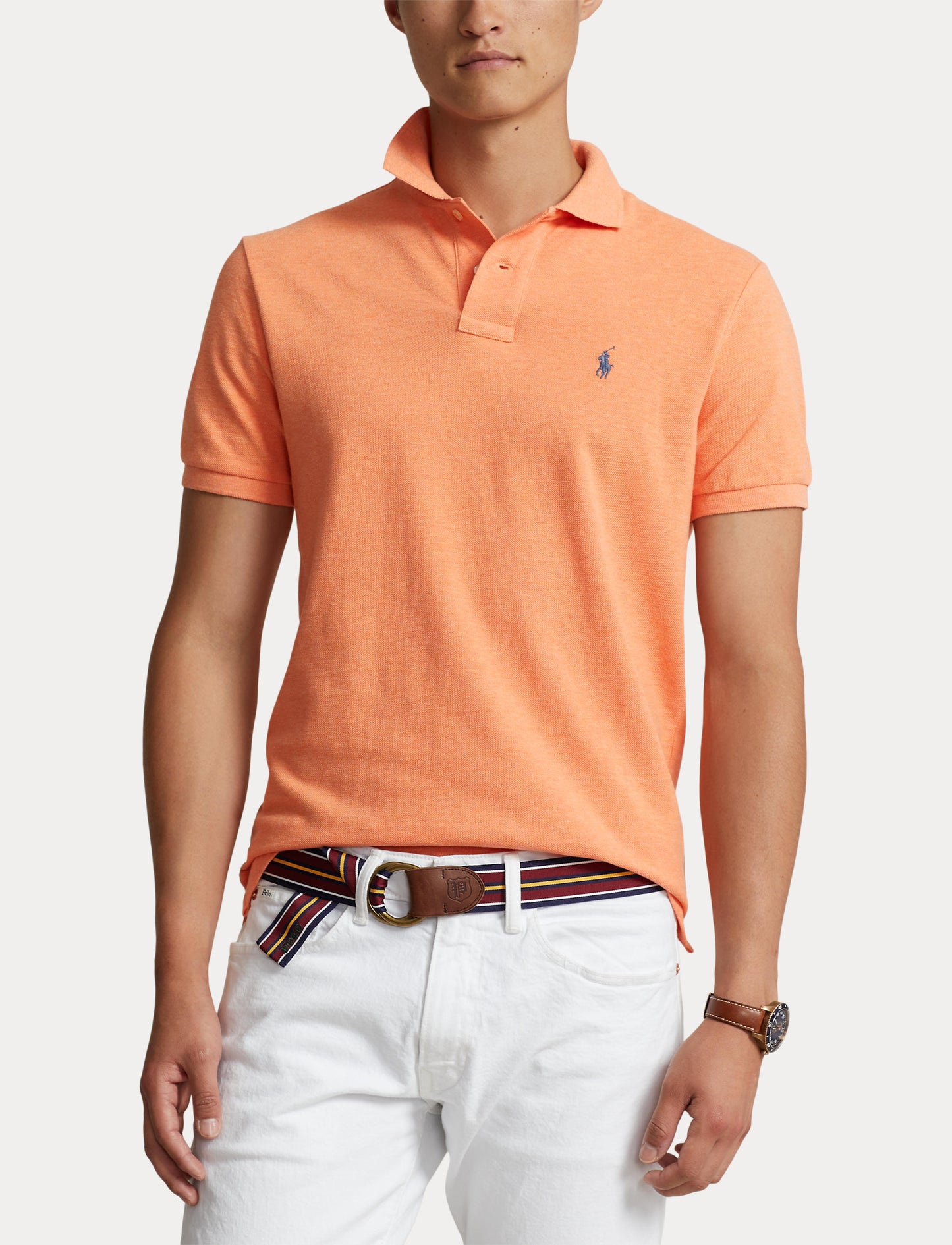 Polo Ralph Lauren Iconic Mesh Polo Shirt Orange