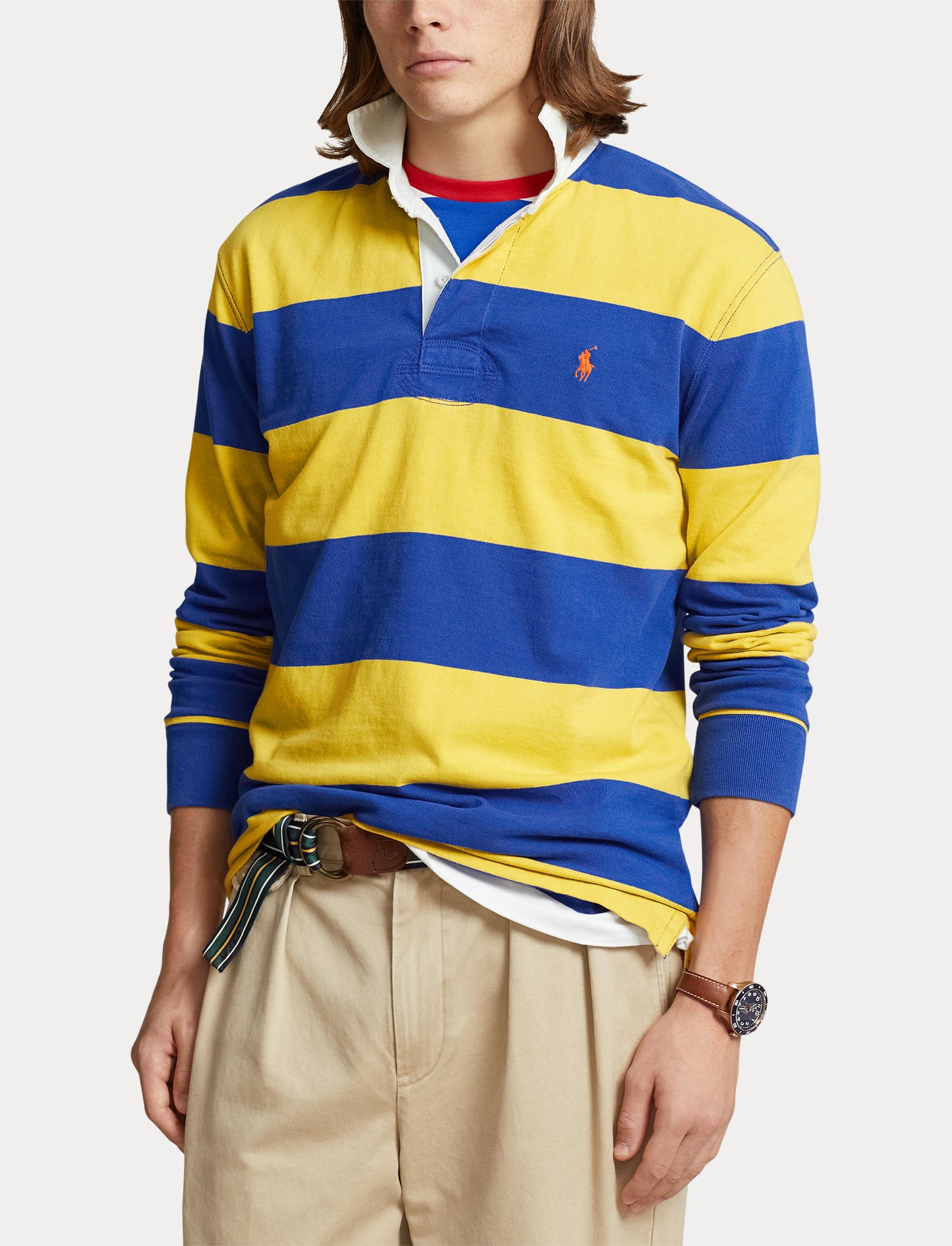 Polo Ralph Lauren Iconic Rugby Shirt Yellow/Royal