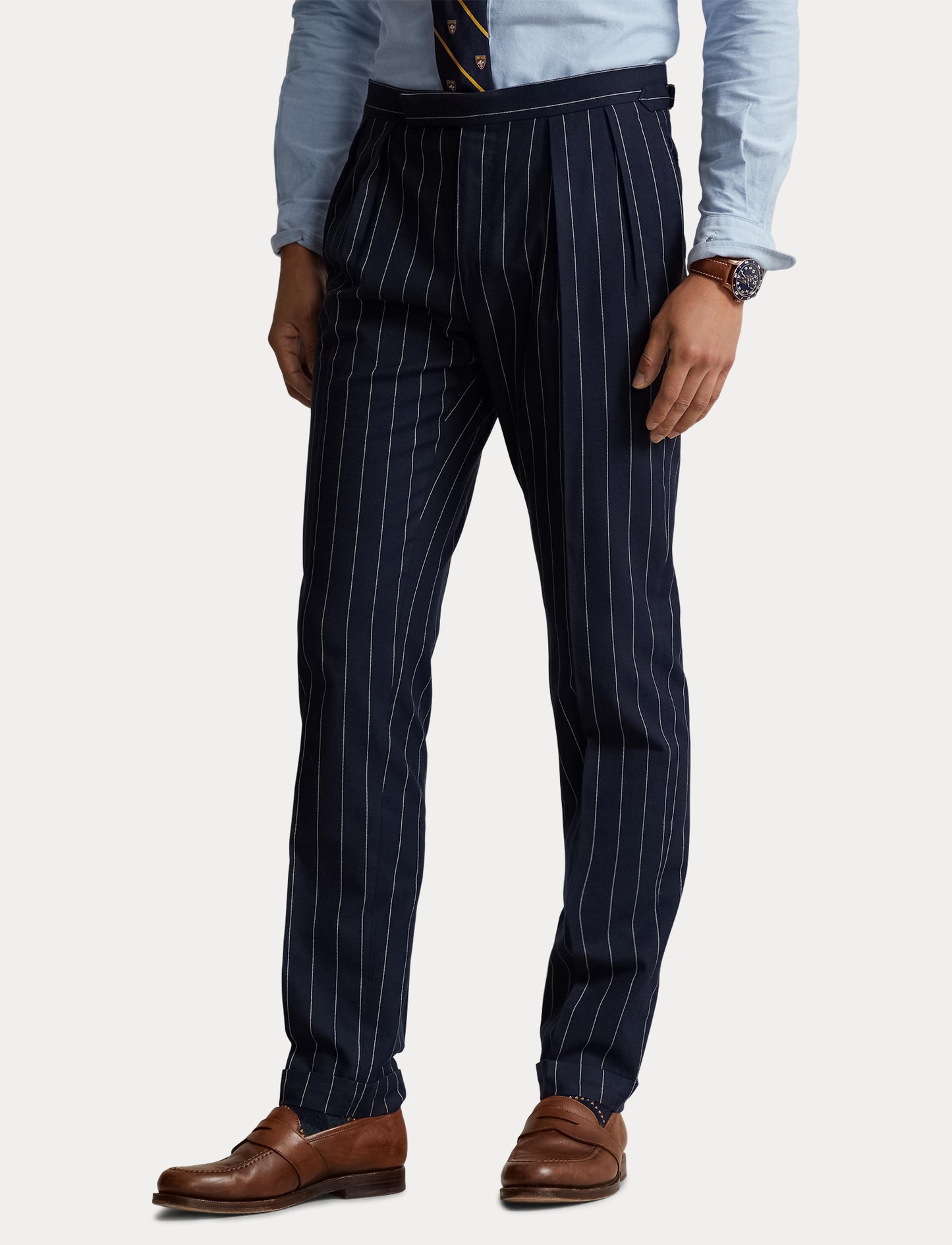 Polo Ralph Lauren Pleated Pinstripe Trouser Navy/Cream