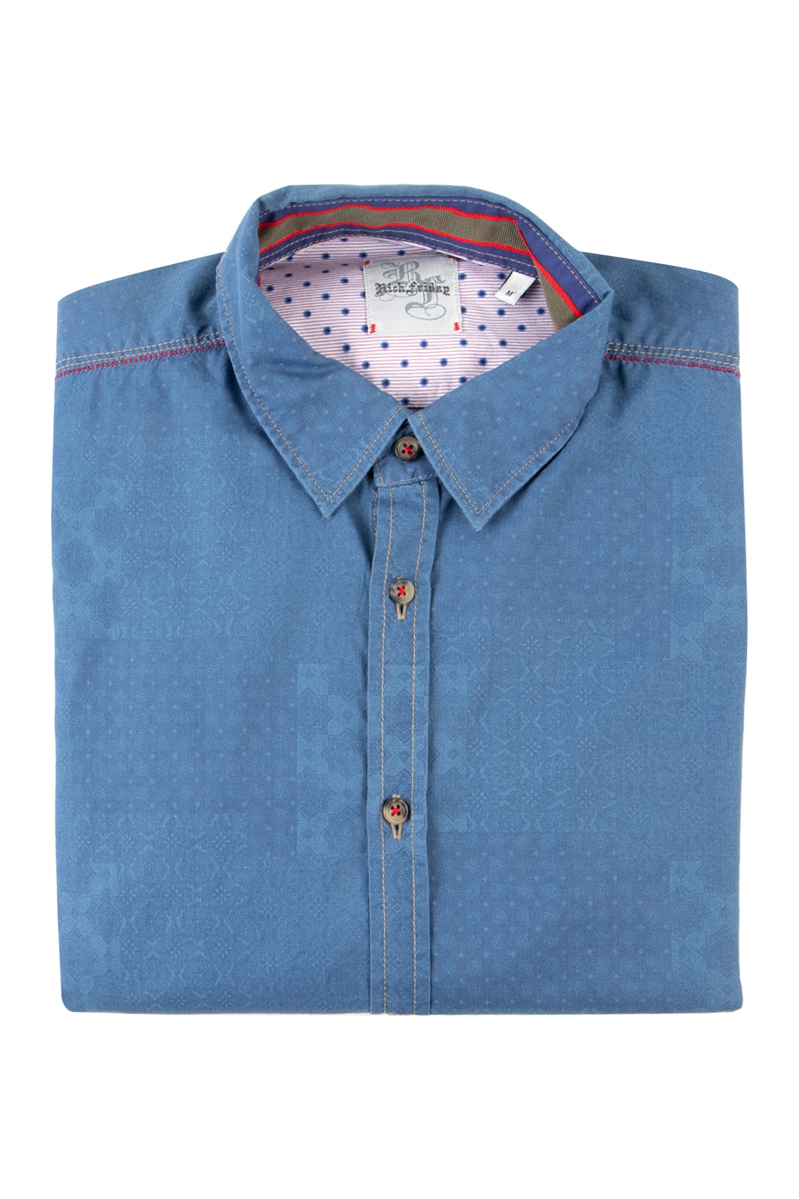 Rich Friday Blue Aztec Shirt