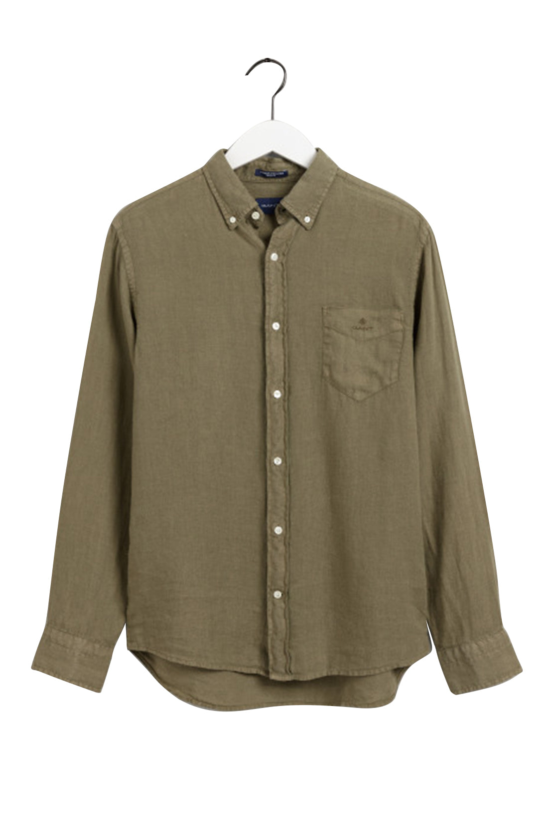 Gant Regular Linen Shirt Racing Green