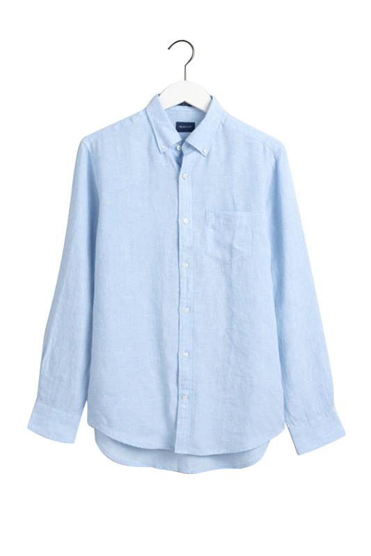 Gant Regular Linen Shirt Capri Blue