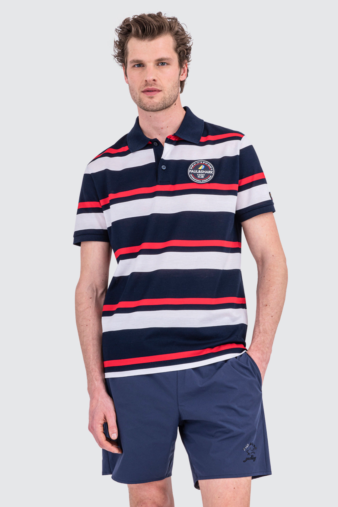 Paul Shark Polo Navy Multi Stripe – - Main Image
