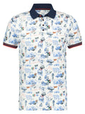 A Fish Named Fred Italy Map Polo Off-White