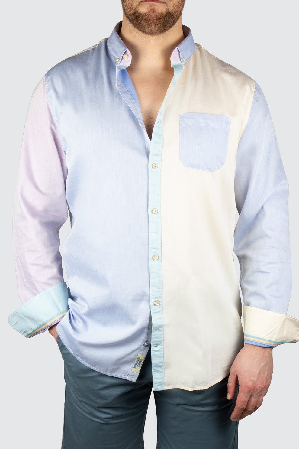 Colours & Sons Shirt Colourblock main image 0